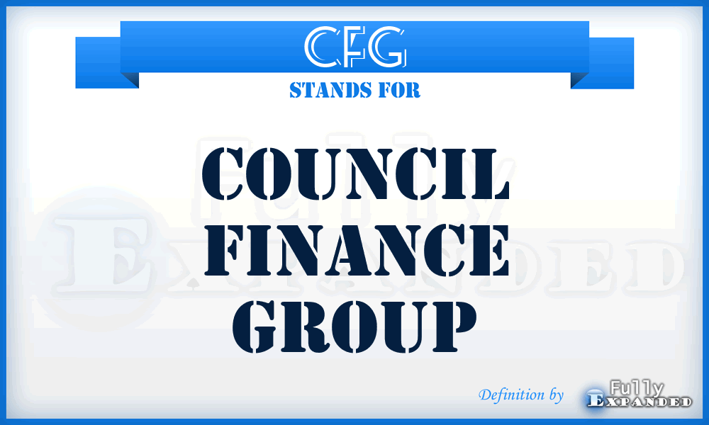 CFG - Council Finance Group