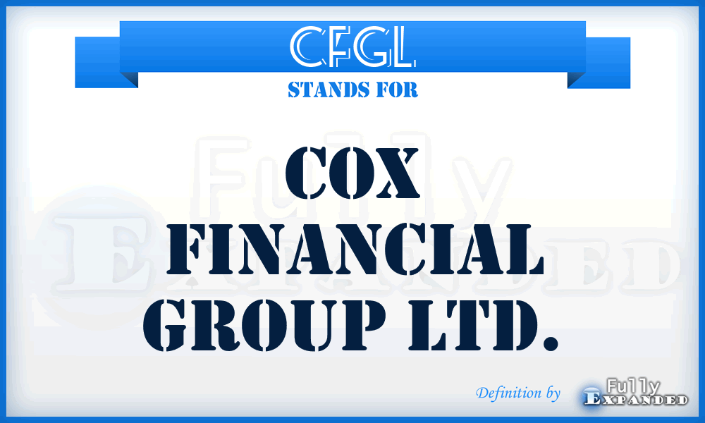 CFGL - Cox Financial Group Ltd.