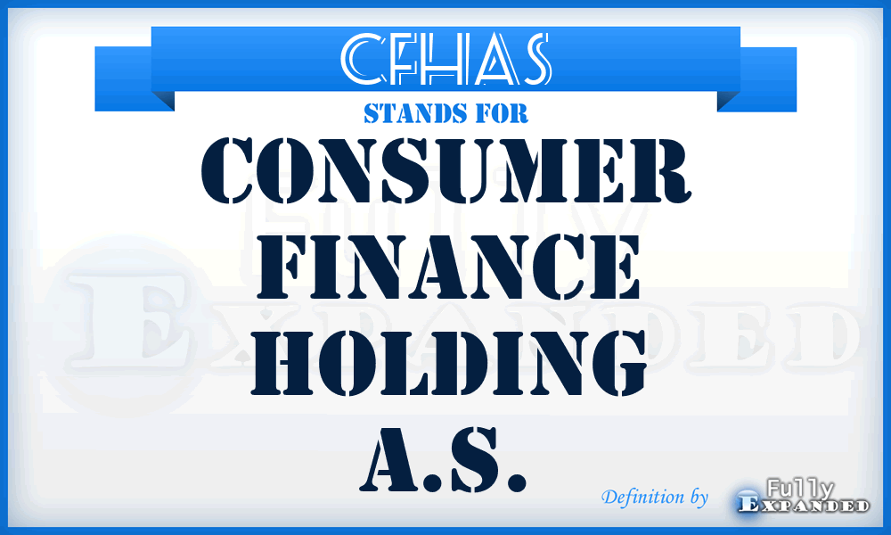CFHAS - Consumer Finance Holding A.S.