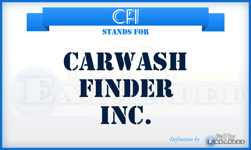 CFI - Carwash Finder Inc.