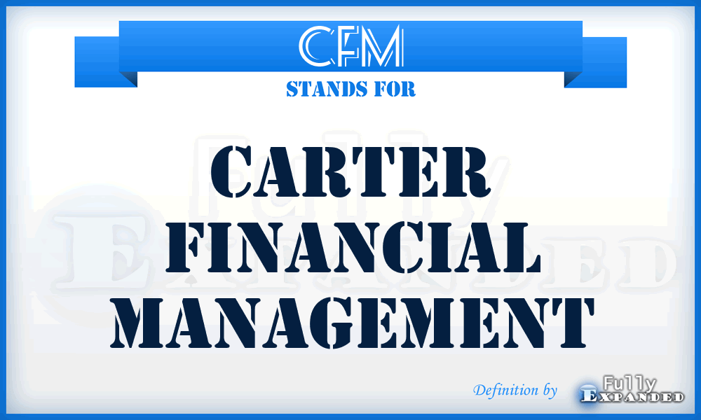 CFM - Carter Financial Management