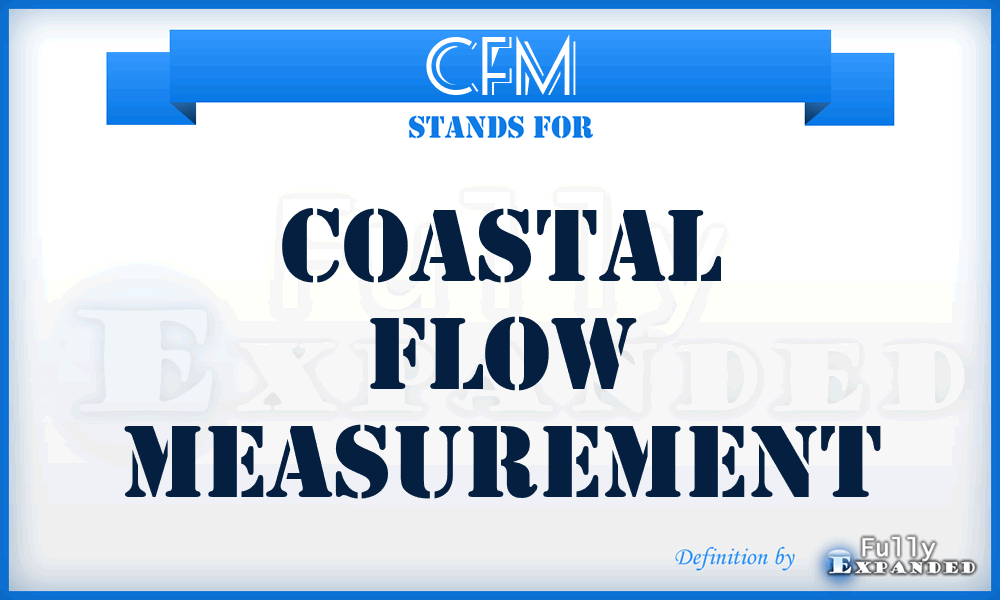 CFM - Coastal Flow Measurement