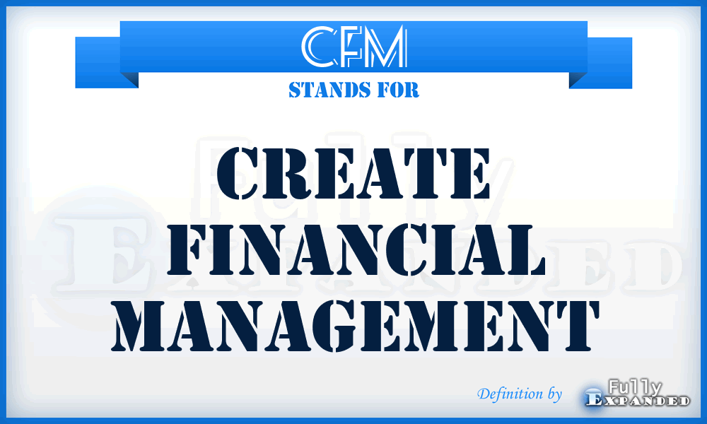 CFM - Create Financial Management