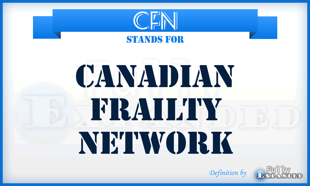 CFN - Canadian Frailty Network