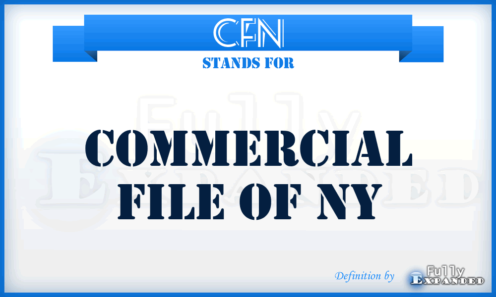 CFN - Commercial File of Ny