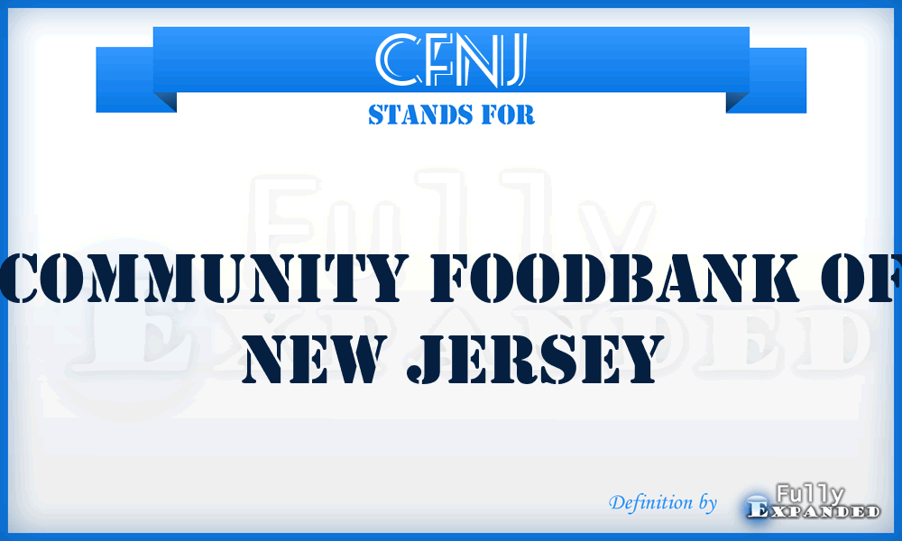 CFNJ - Community Foodbank of New Jersey