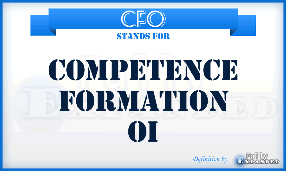 CFO - Competence Formation Oi