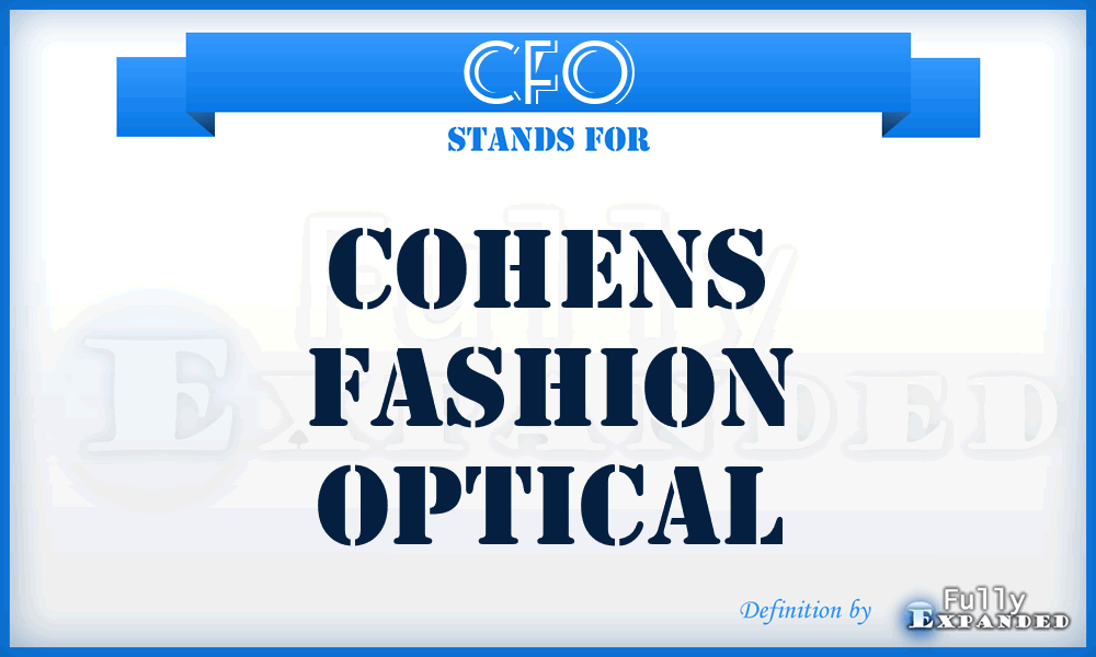 CFO - Cohens Fashion Optical