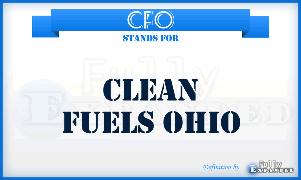 CFO - Clean Fuels Ohio