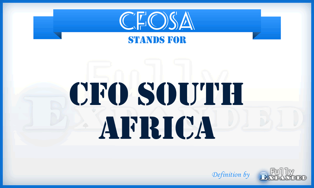 CFOSA - CFO South Africa