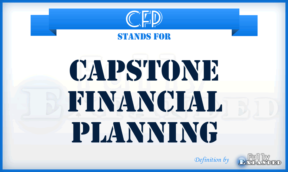 CFP - Capstone Financial Planning