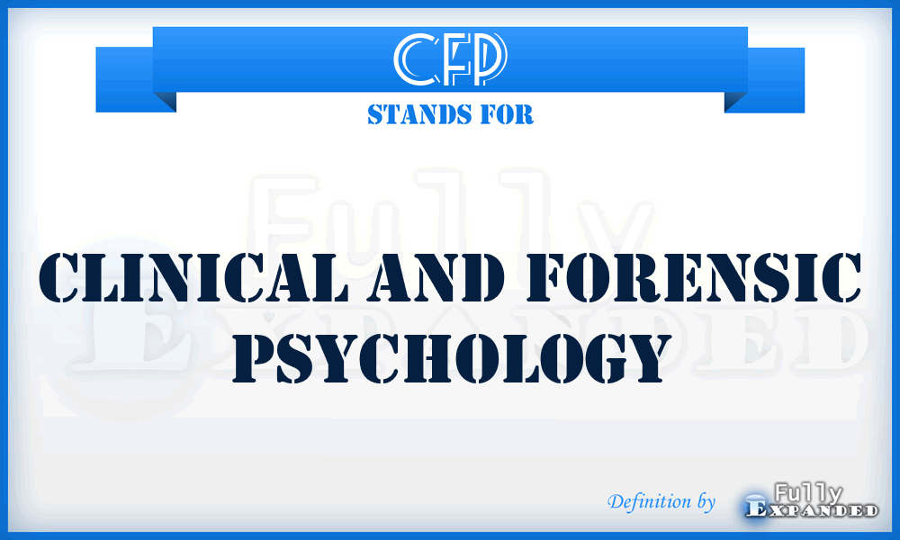 CFP - Clinical and Forensic Psychology