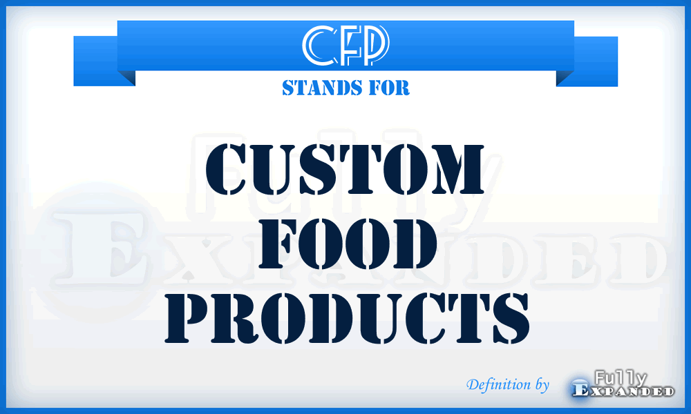 CFP - Custom Food Products