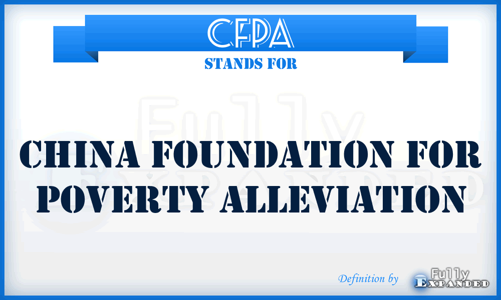 CFPA - China Foundation for Poverty Alleviation