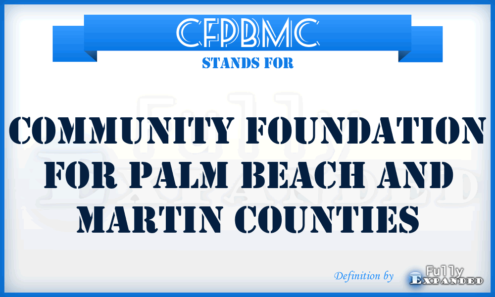 CFPBMC - Community Foundation for Palm Beach and Martin Counties