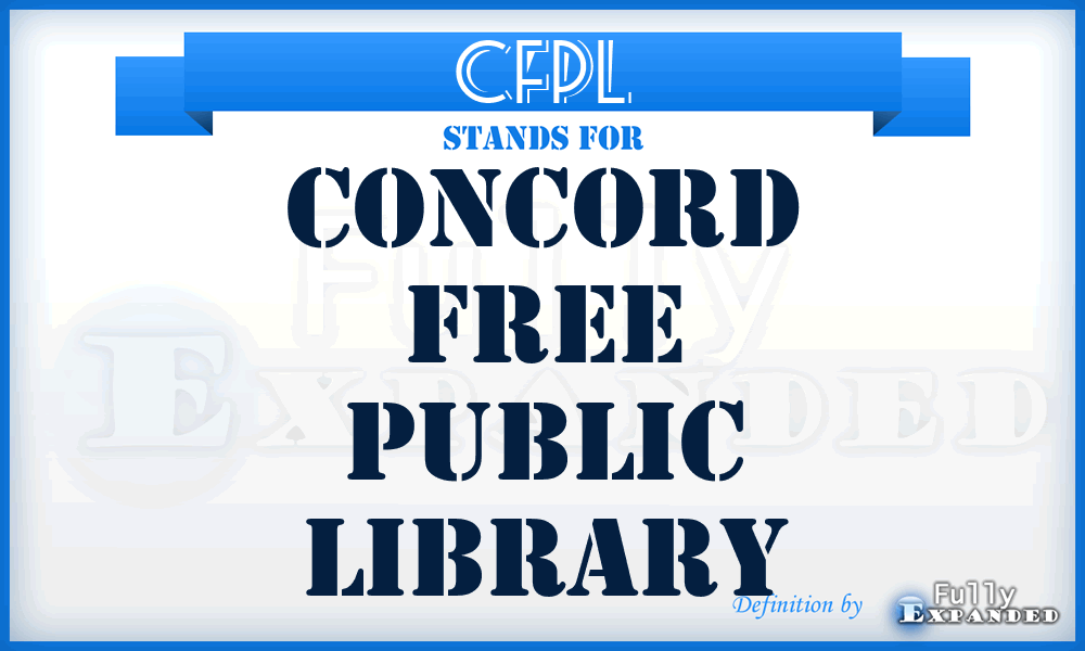 CFPL - Concord Free Public Library