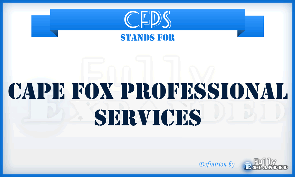 CFPS - Cape Fox Professional Services