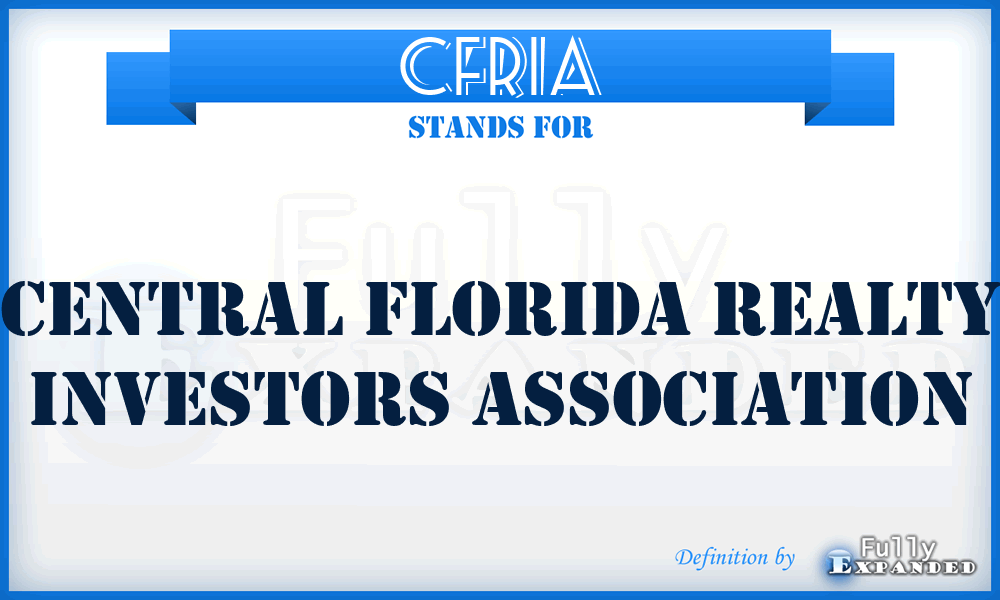 CFRIA - Central Florida Realty Investors Association