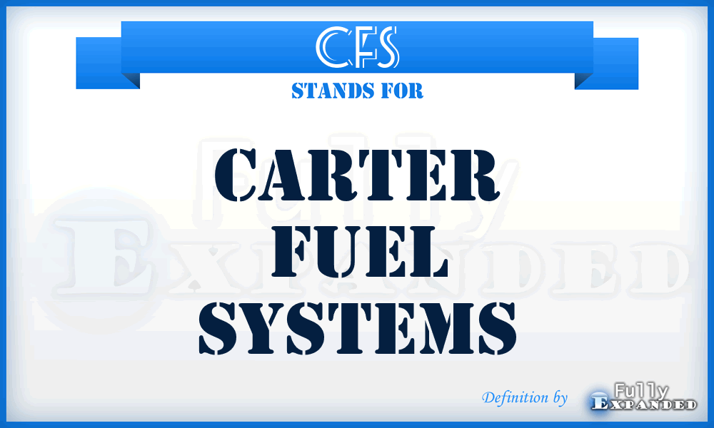 CFS - Carter Fuel Systems