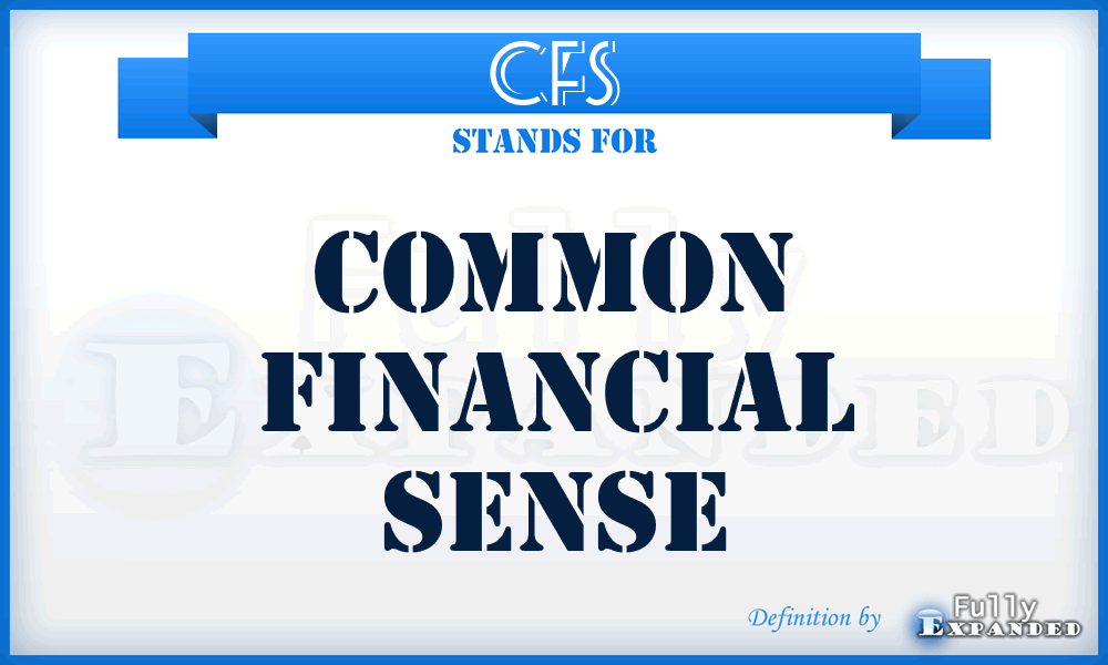 CFS - Common Financial Sense