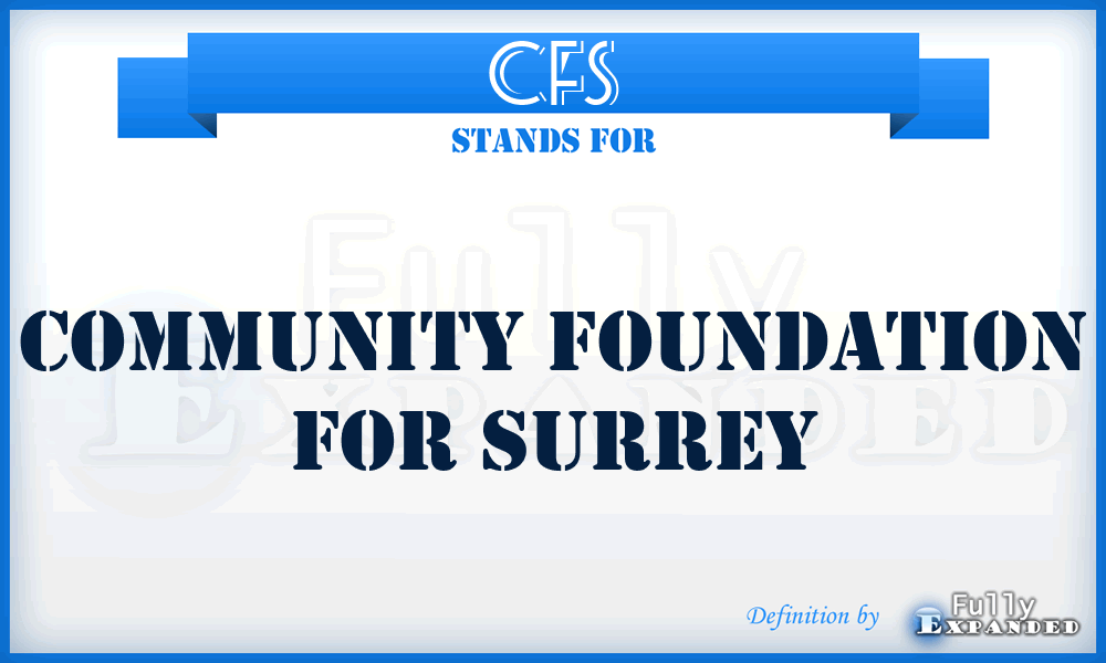 CFS - Community Foundation for Surrey