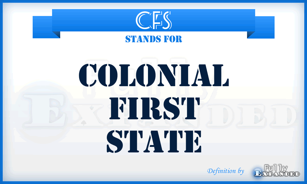 CFS - Colonial First State