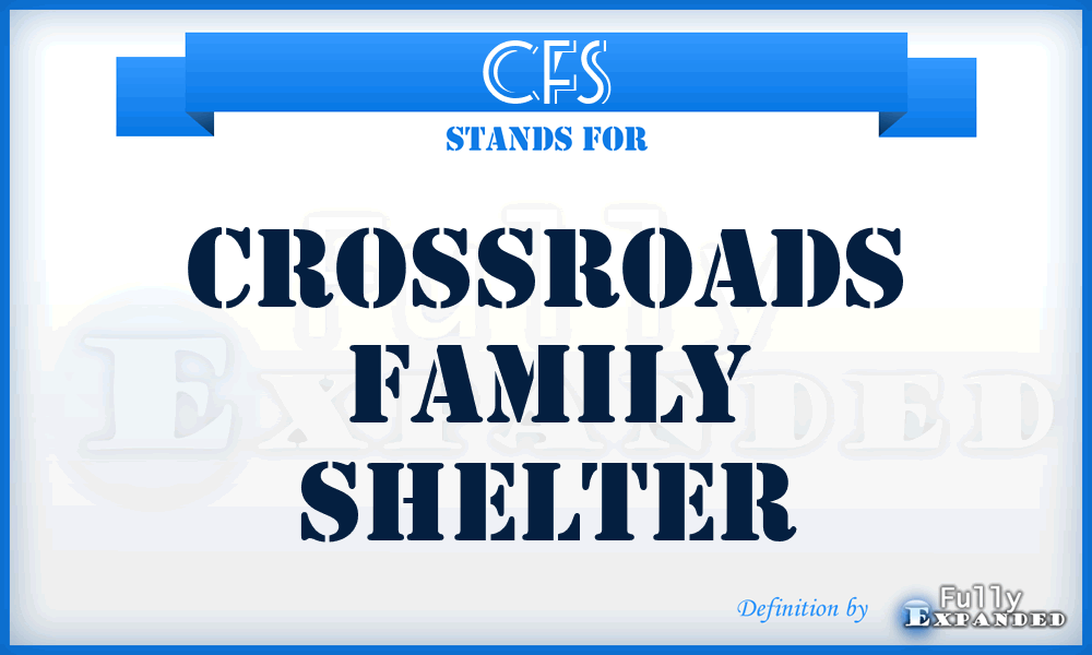 CFS - Crossroads Family Shelter
