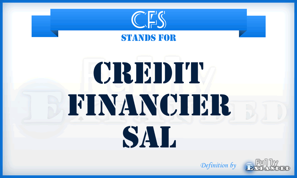 CFS - Credit Financier Sal