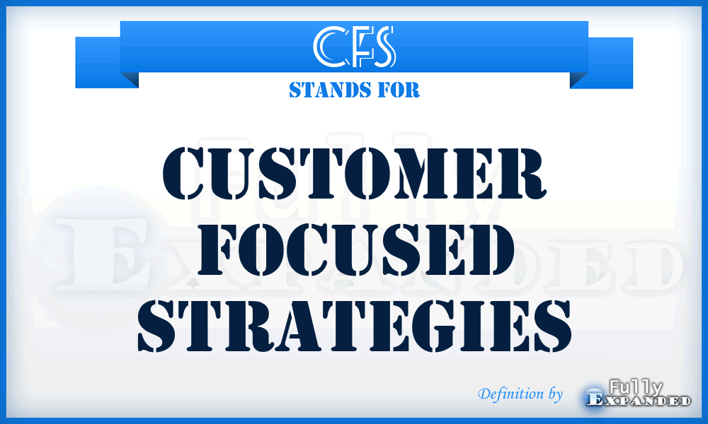 CFS - Customer Focused Strategies