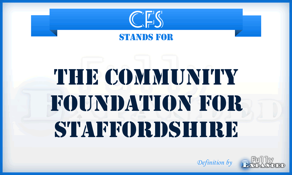 CFS - The Community Foundation for Staffordshire
