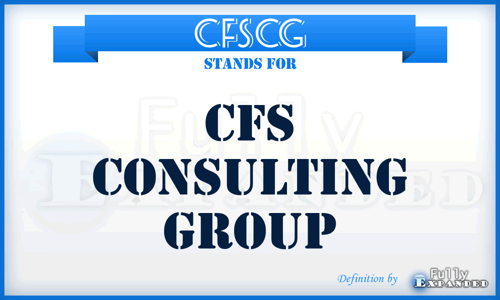 CFSCG - CFS Consulting Group