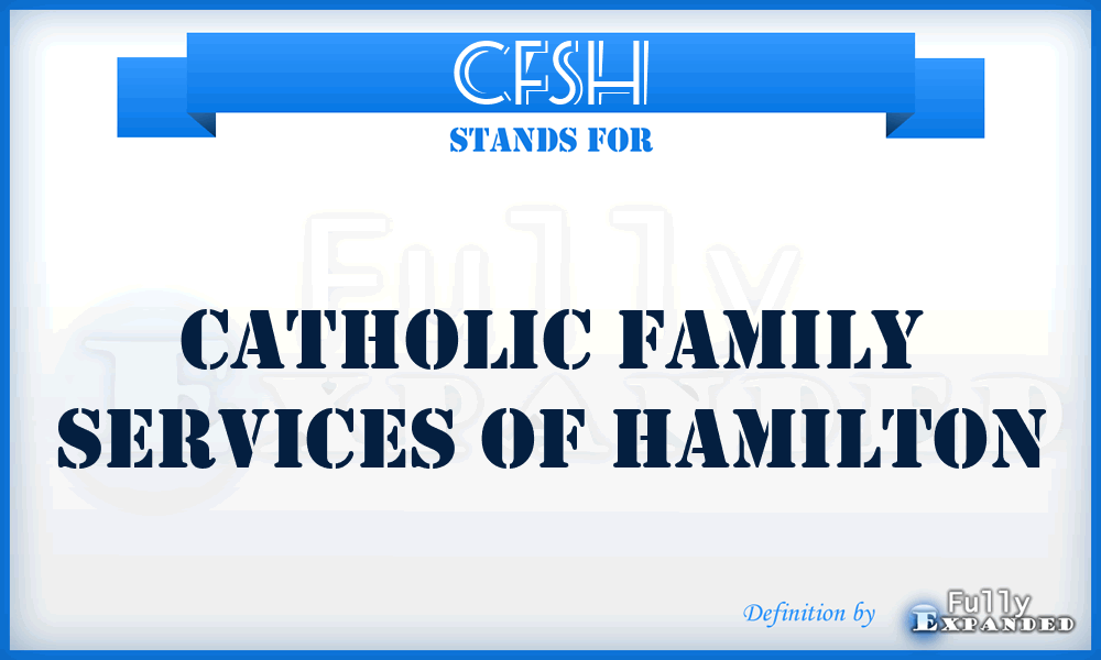 CFSH - Catholic Family Services of Hamilton