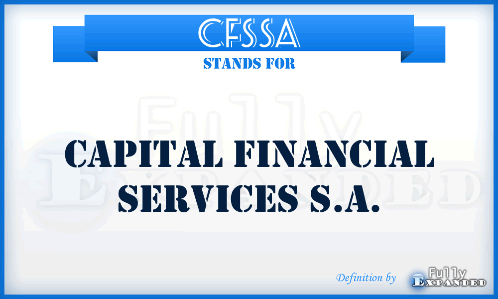 CFSSA - Capital Financial Services S.A.