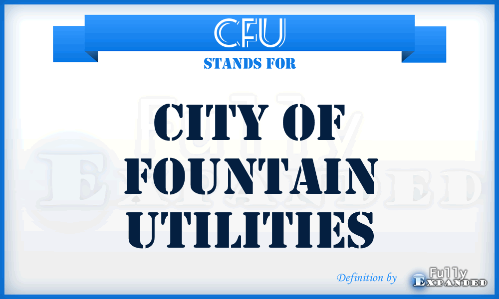 CFU - City of Fountain Utilities