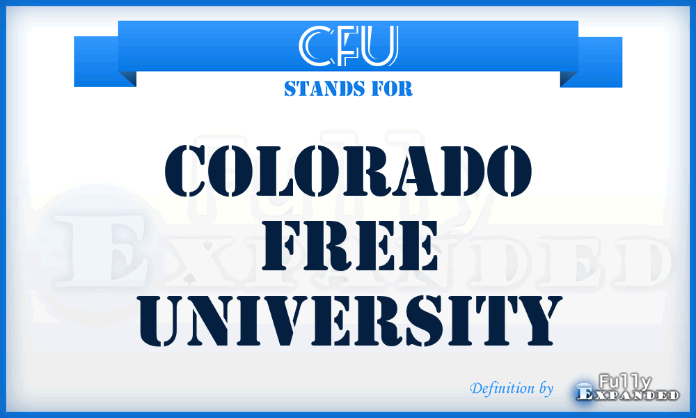 CFU - Colorado Free University