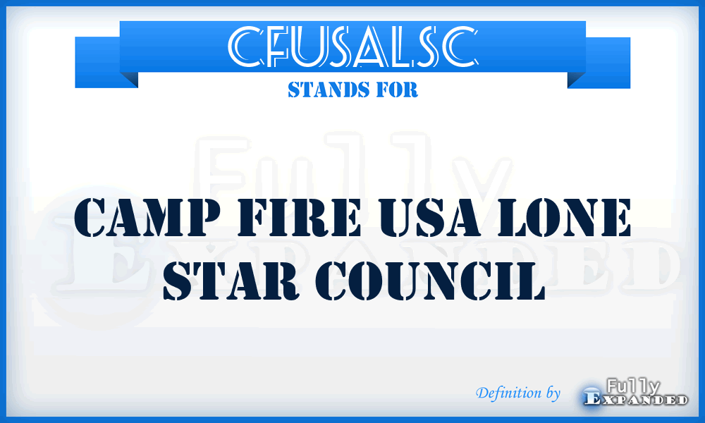 CFUSALSC - Camp Fire USA Lone Star Council