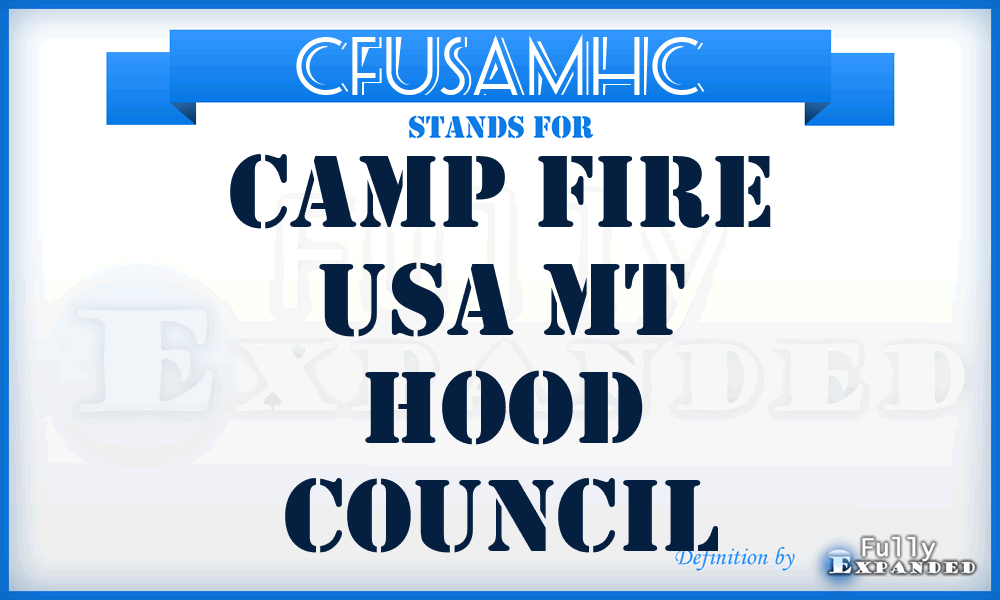 CFUSAMHC - Camp Fire USA Mt Hood Council
