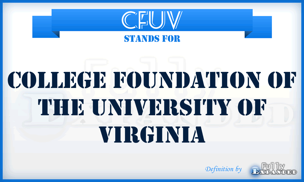 CFUV - College Foundation of the University of Virginia