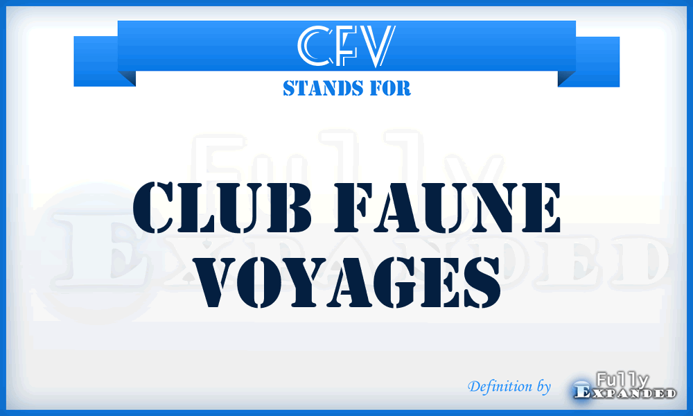 CFV - Club Faune Voyages