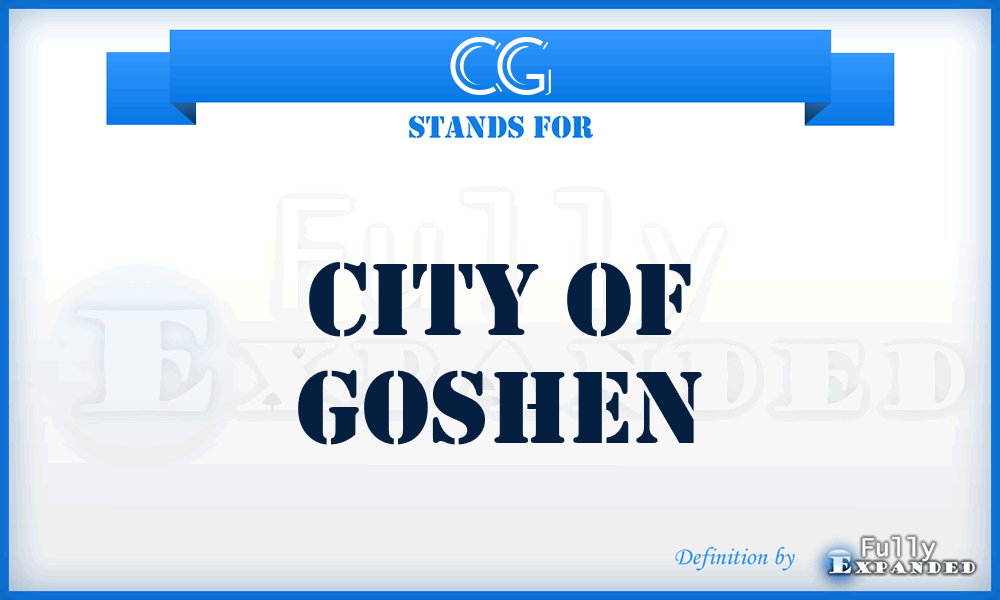 CG - City of Goshen