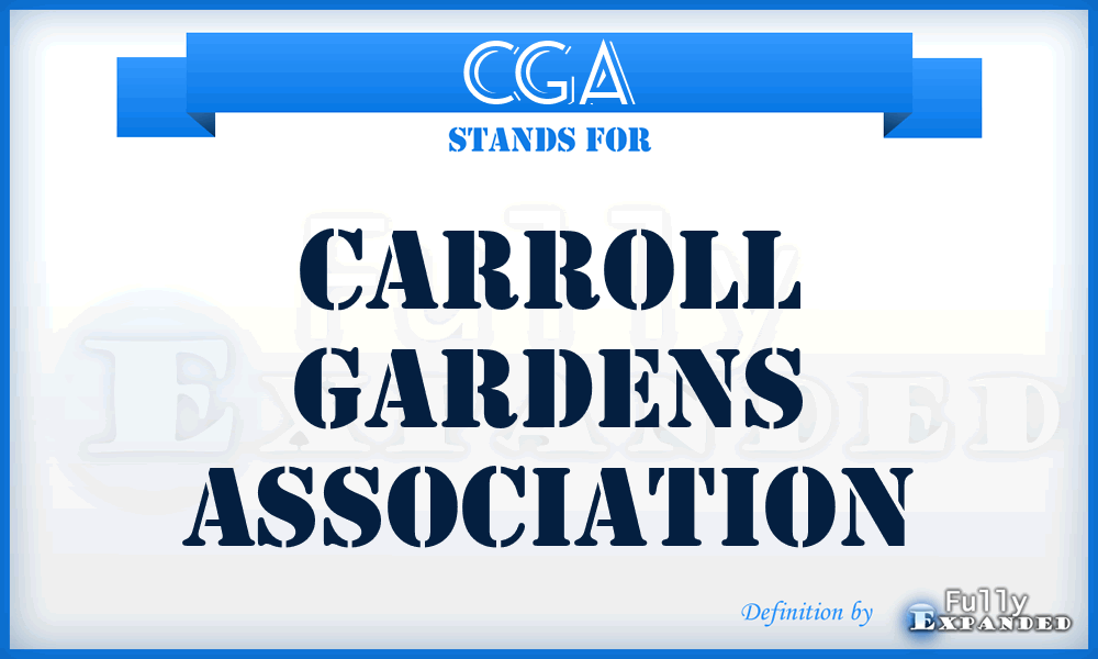 CGA - Carroll Gardens Association