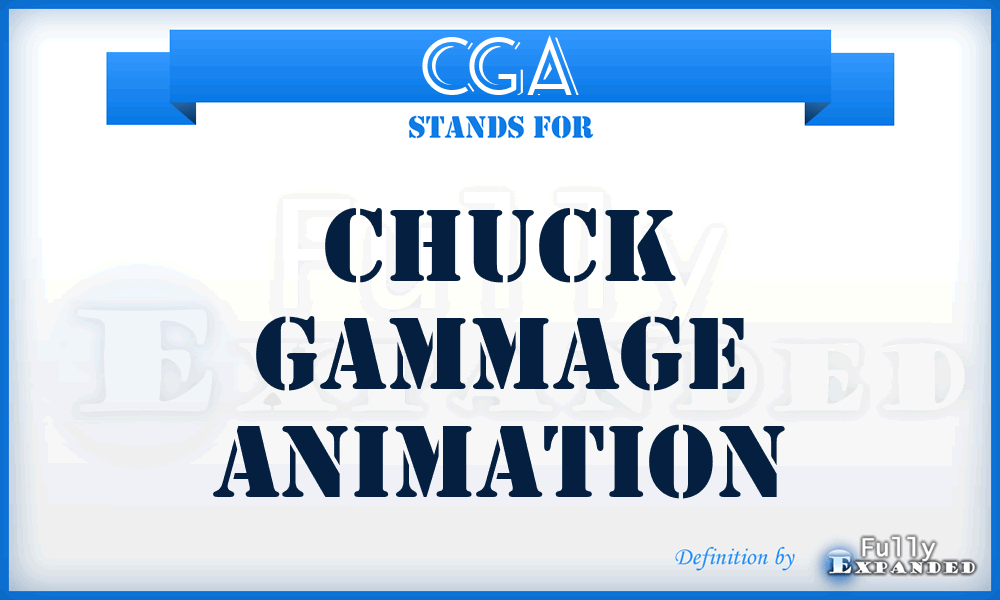 CGA - Chuck Gammage Animation