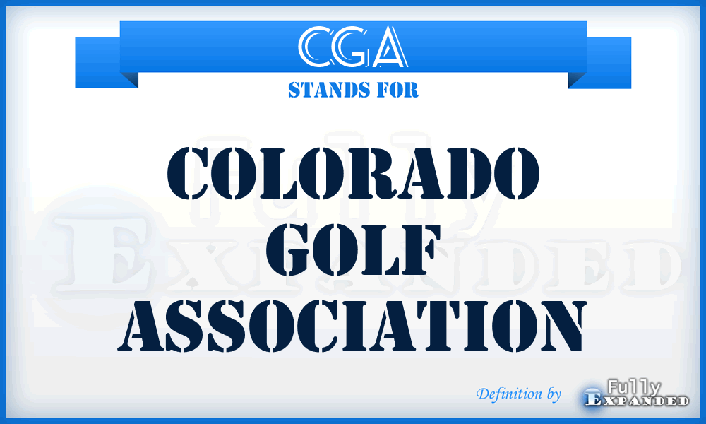 CGA - Colorado Golf Association