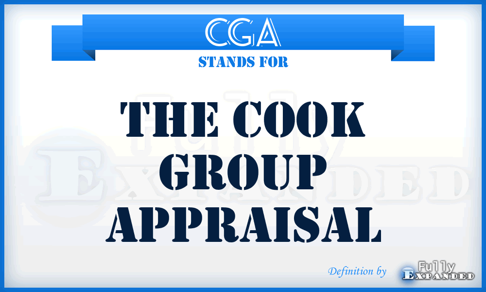 CGA - The Cook Group Appraisal