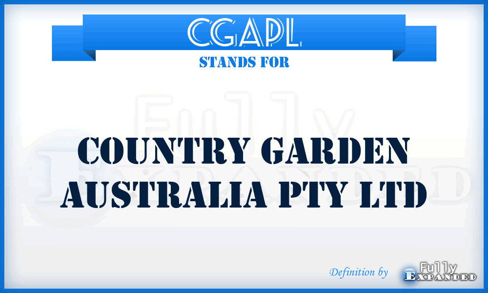 CGAPL - Country Garden Australia Pty Ltd