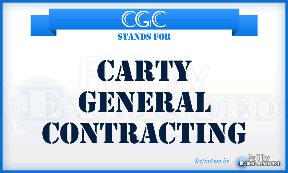 CGC - Carty General Contracting