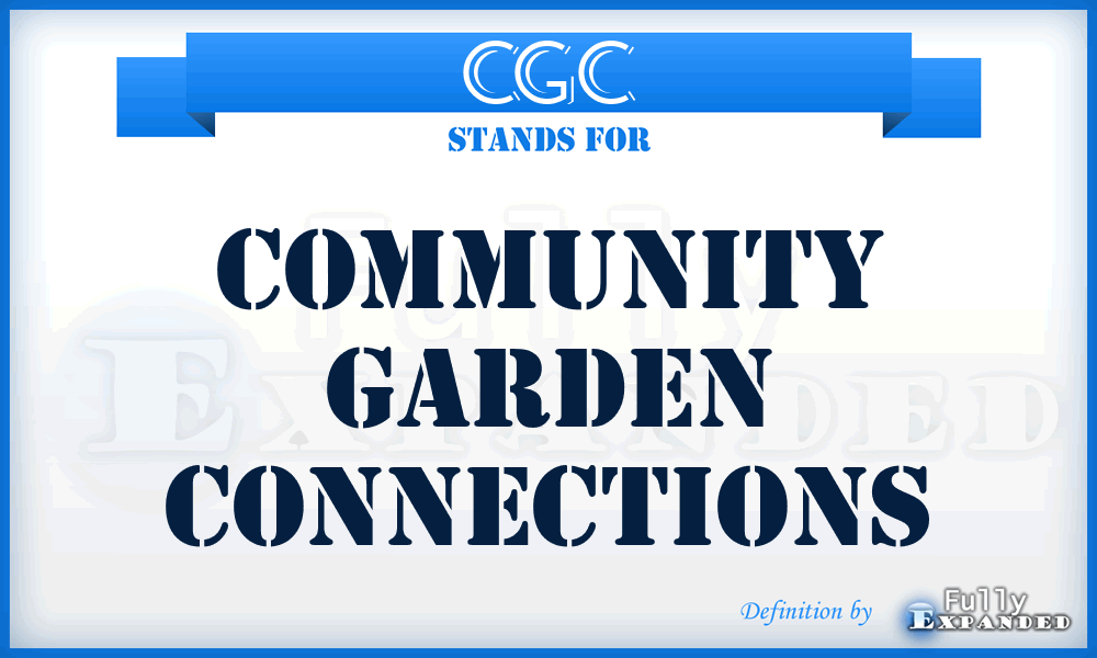 CGC - Community Garden Connections