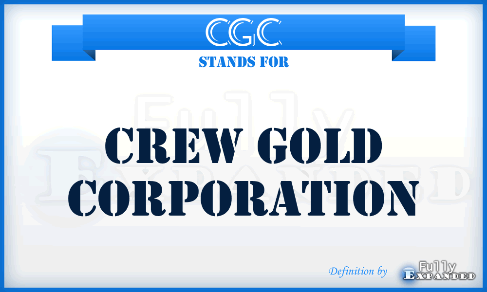 CGC - Crew Gold Corporation