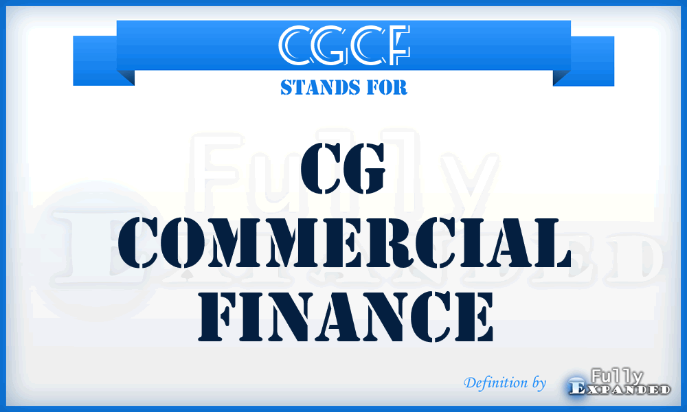 CGCF - CG Commercial Finance