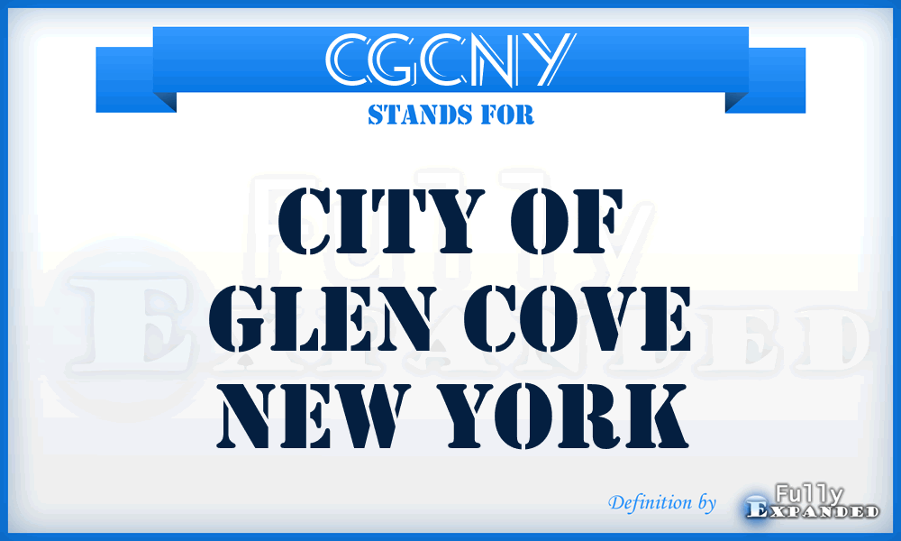 CGCNY - City of Glen Cove New York
